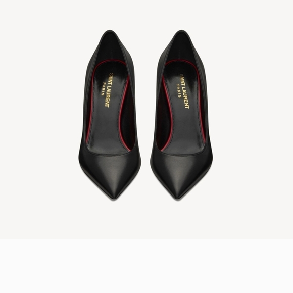 Saint Laurent Black Leather Heels - Picture 1 of 15